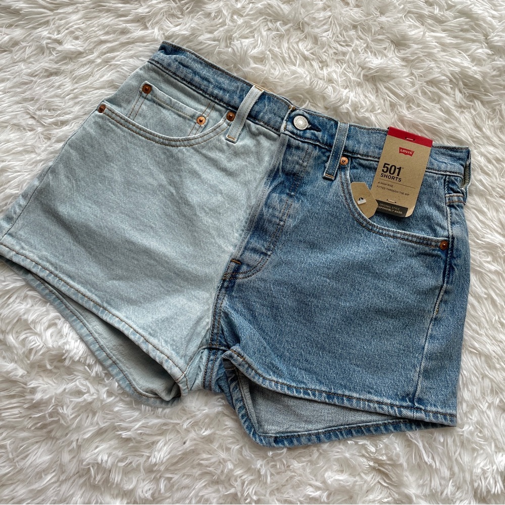 Color Block  Shorts NWT High waisted Spring Summer